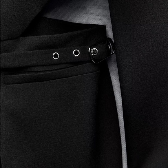 ZARA CUT OUT JUMPSUIT BLAZER WITH BELT - Picture 4 of 9